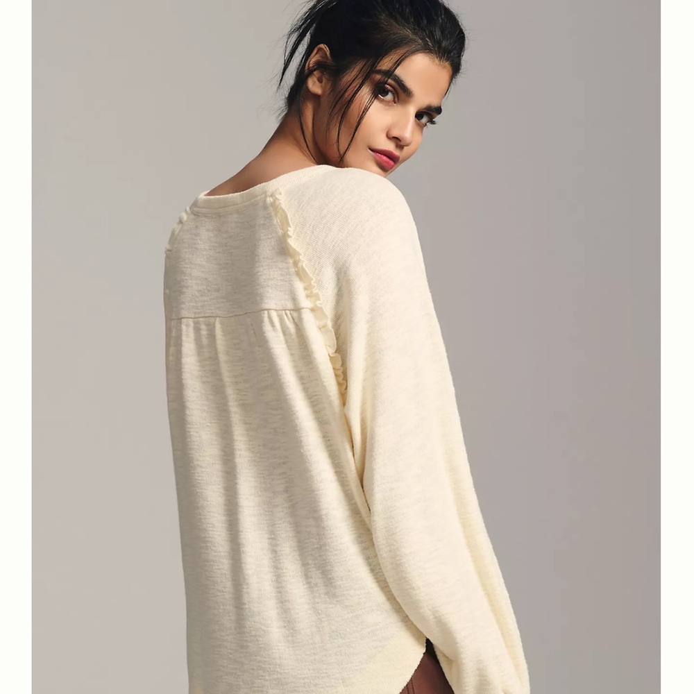 Pilcro Ruffled Raglan top - Picture 3 of 8